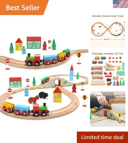 Wooden train set for - wooden,