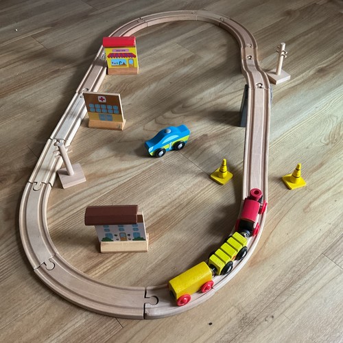 Wooden train set - set, -track,