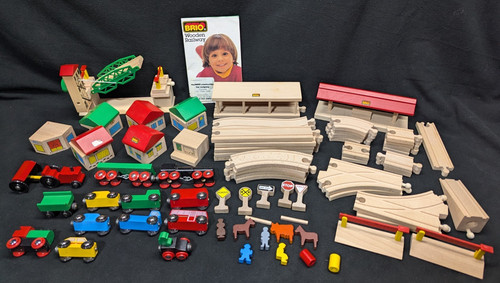 Vintage brio wooden railway - brio,