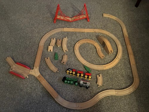50pcs wooden train - train, set