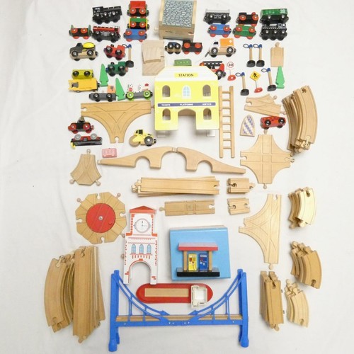 Wooden train set track - wooden, 70