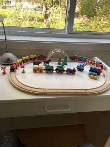 Brio train set with - trains, &