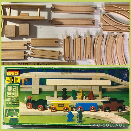 Vtg brio wooden train set - train,