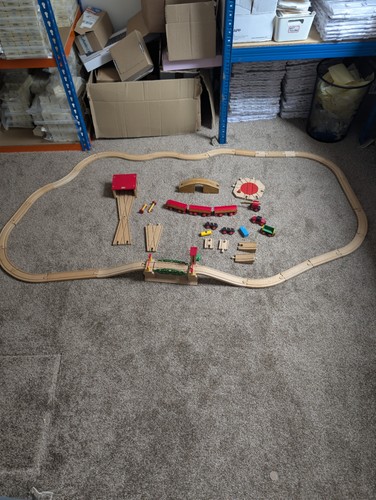 Vintage brio wooden train set - vintage,