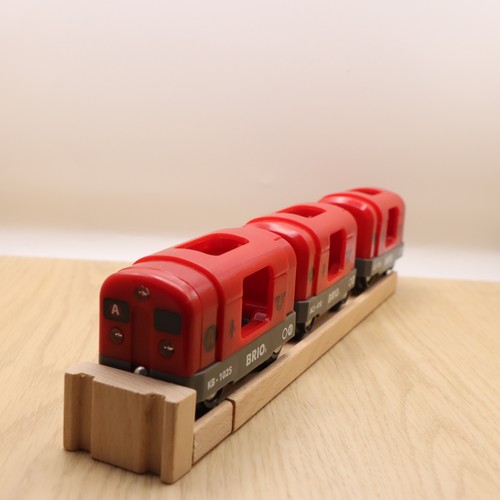 Wooden train track - brio, red
