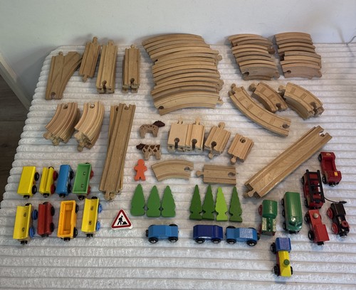 Brio wooden train track - train,