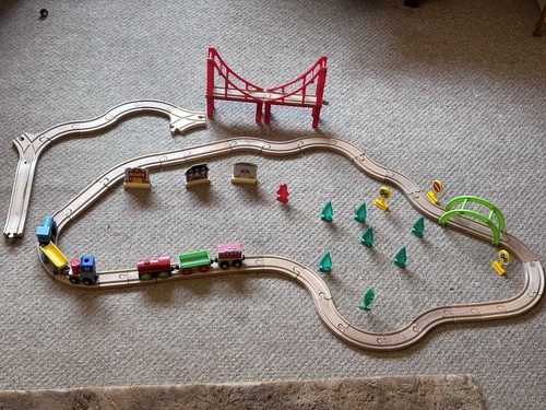Wooden train track - wooden, set