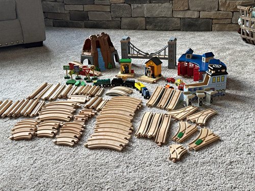 Huge wooden train - wooden, track