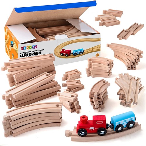 52pcs wooden train - wooden,