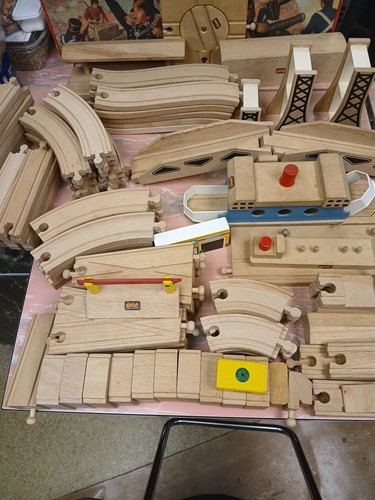 Huge wooden train track - wooden,