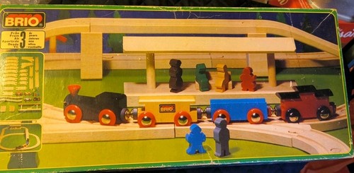 Vintage brio wooden train - wooden,
