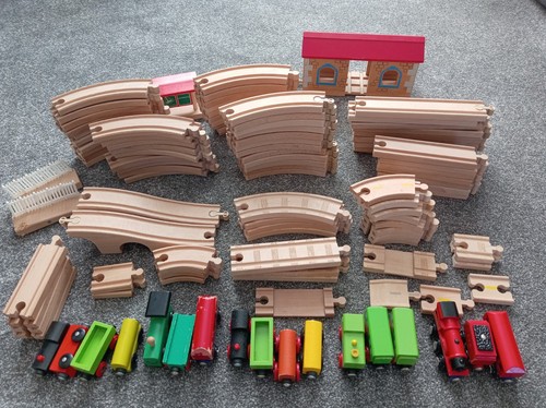 Wooden train set bundle - wooden,