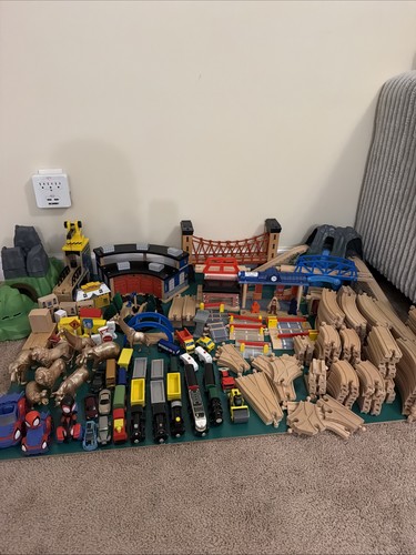 Massive wooden train track set - track,