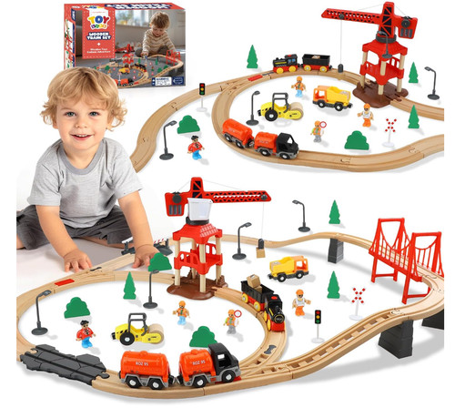 81pc wooden train tracks - train, lot