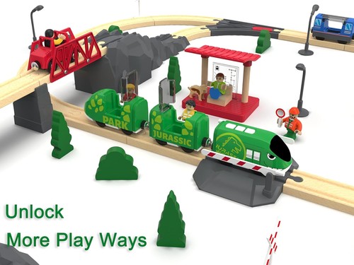 Toy train set for wooden - set,