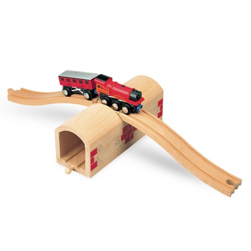 Wooden train track tunnel - wooden,