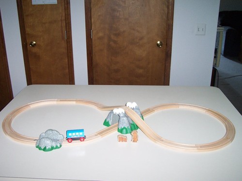 Brio wooden railway - wooden, snowy